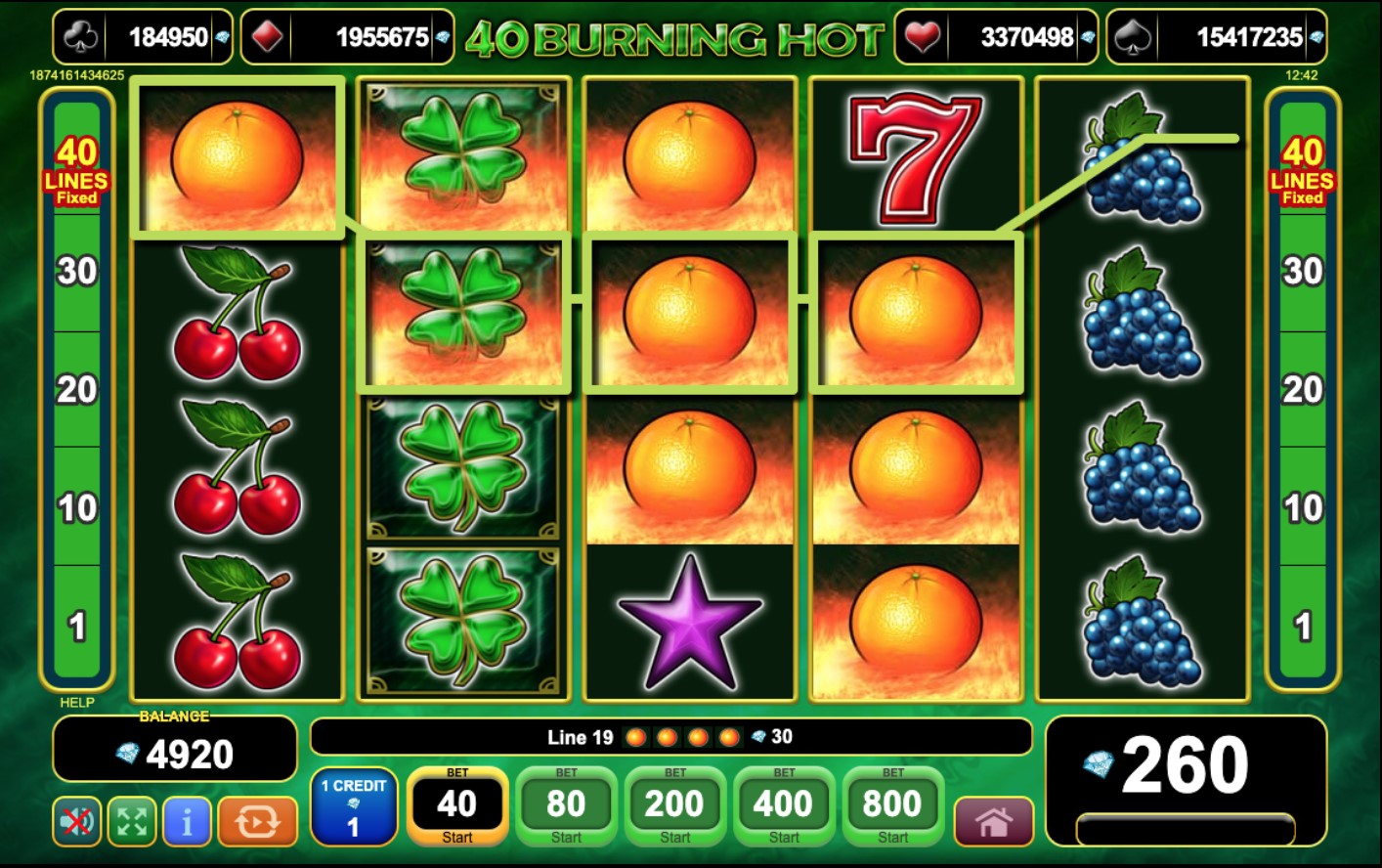 40 Burning Hot Demo i Besplatna Igra