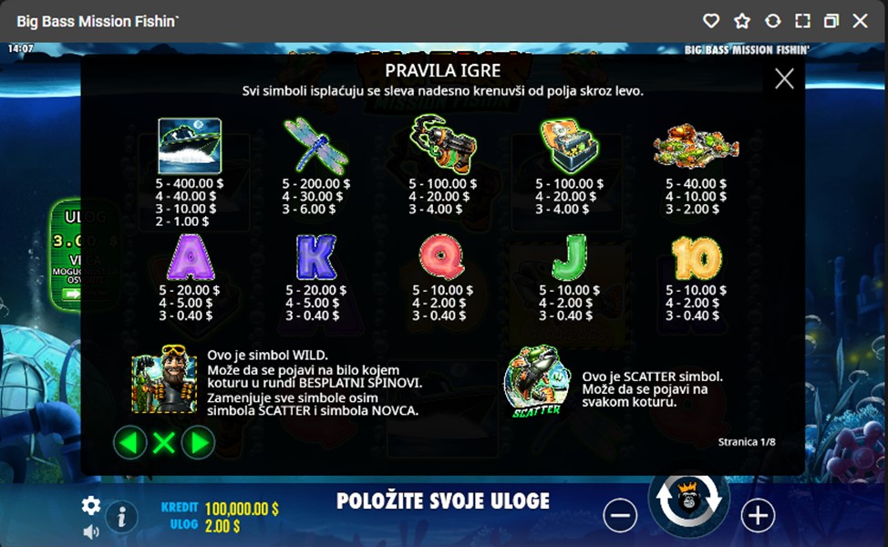 Bonusi i specijalne mogućnosti igre Big Bass Mission Fishin