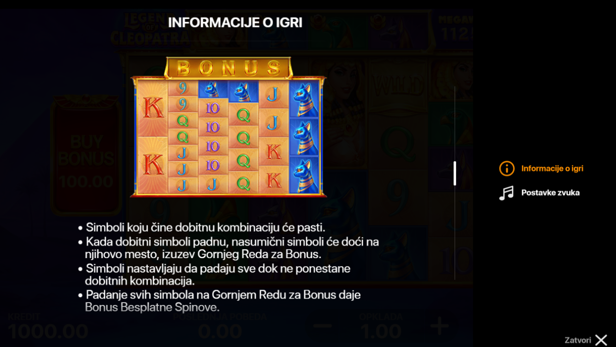 Legend of Cleopatra Megaways Demo i besplatna igra