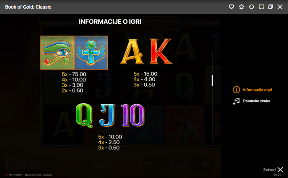 Book of Gold Classic Demo i besplatna igra