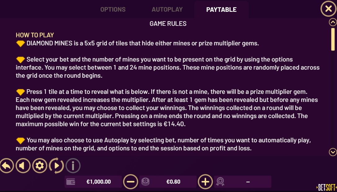 Kako igrati slot Diamond Mines za pravi novac
