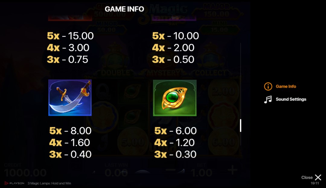 Kako igrati slot 3 Magic Lamps: Hold and Win za pravi novac