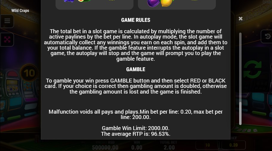 Kako igrati slot Wild Craps za pravi novac
