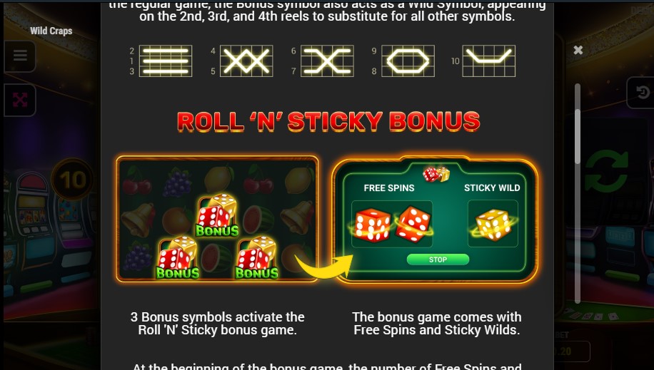 Bonusi i specijalne mogućnosti igre Wild Craps