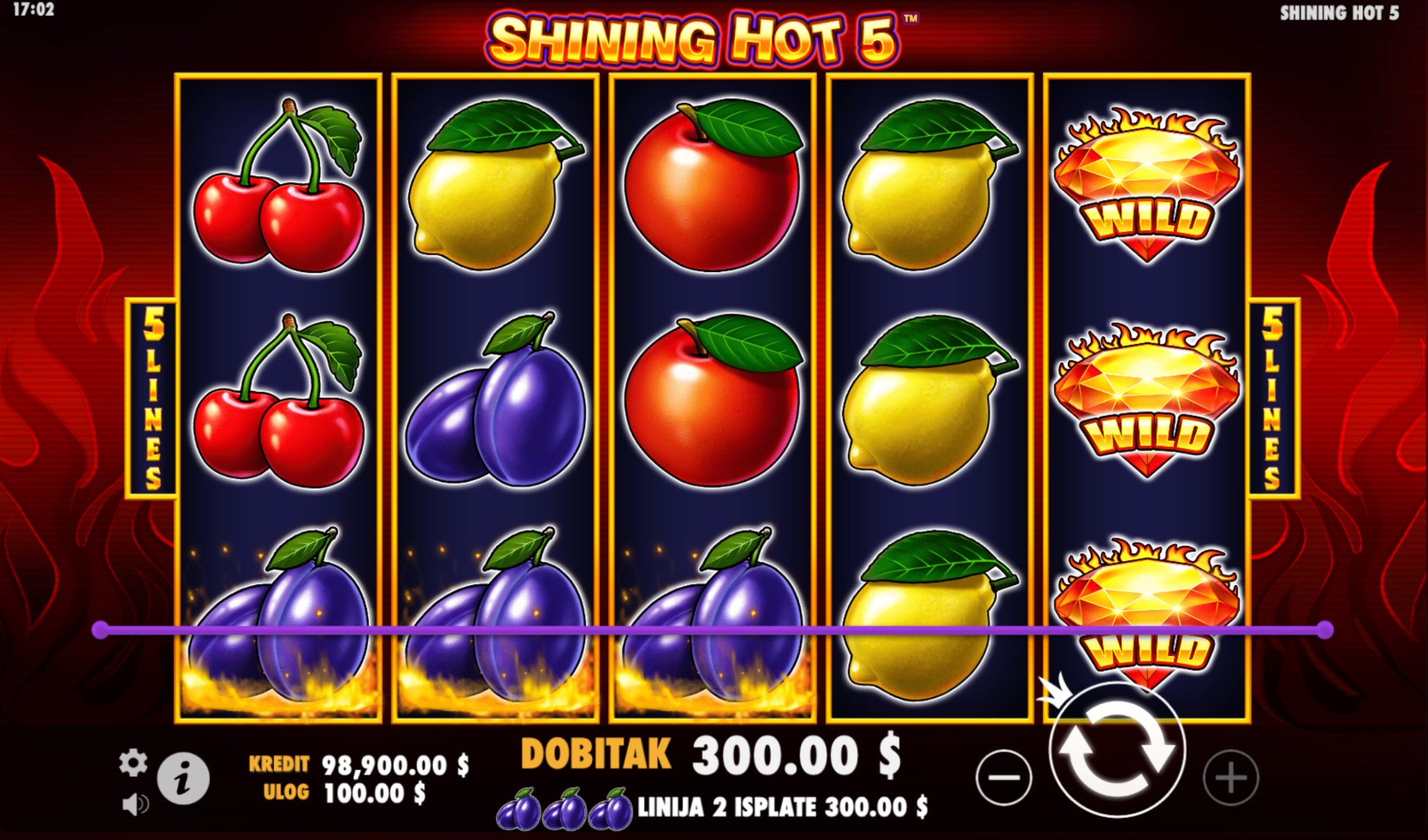 Shining Hot 5 Demo i Besplatna Igra