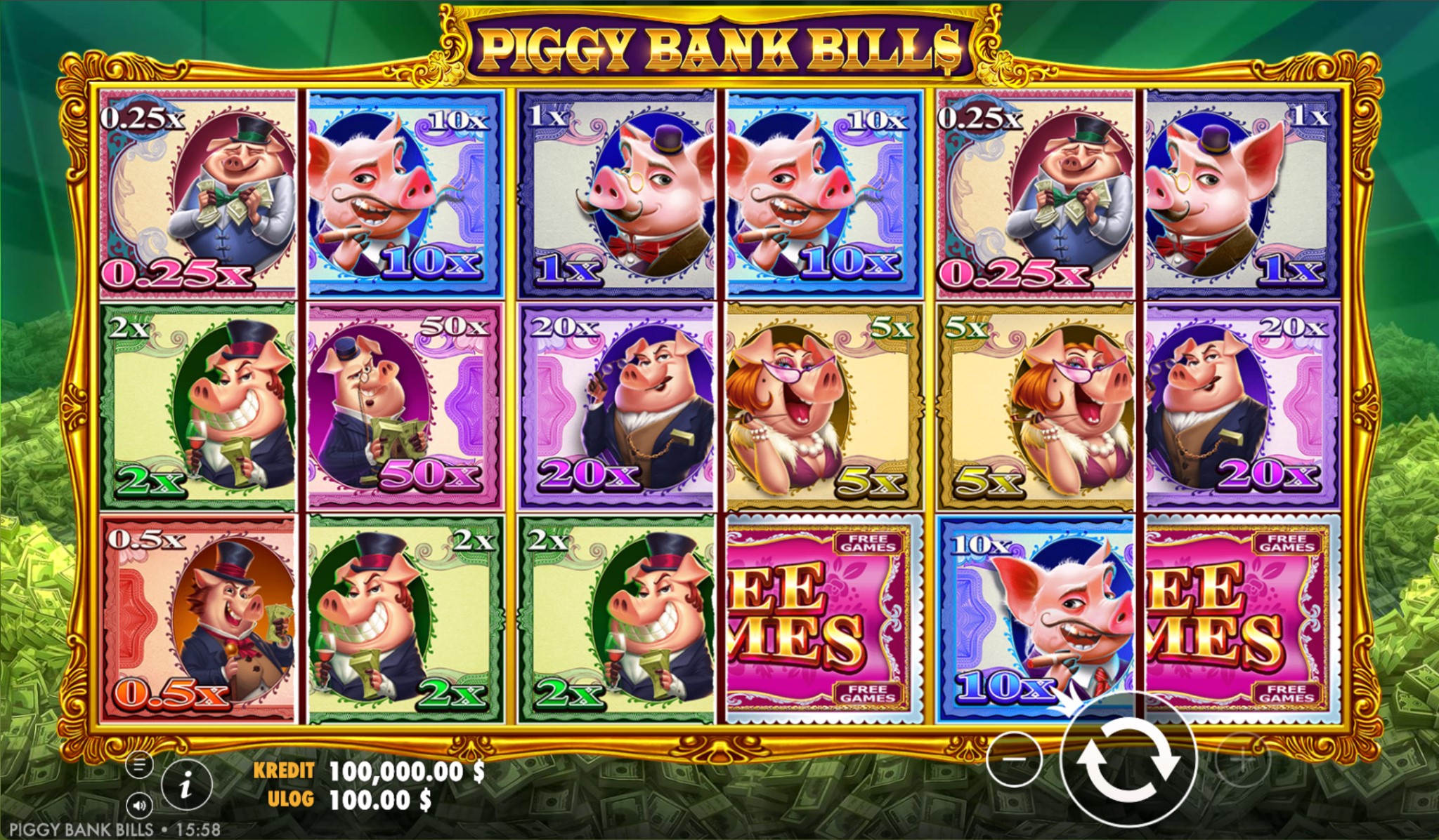Recenzija Piggy Bank Bills